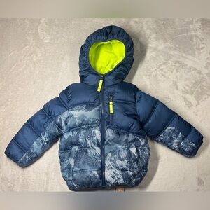 Snozu Boys Fleece Lined Puffer Hooded Zip Front Snow Winter Insulated Jacket 3T